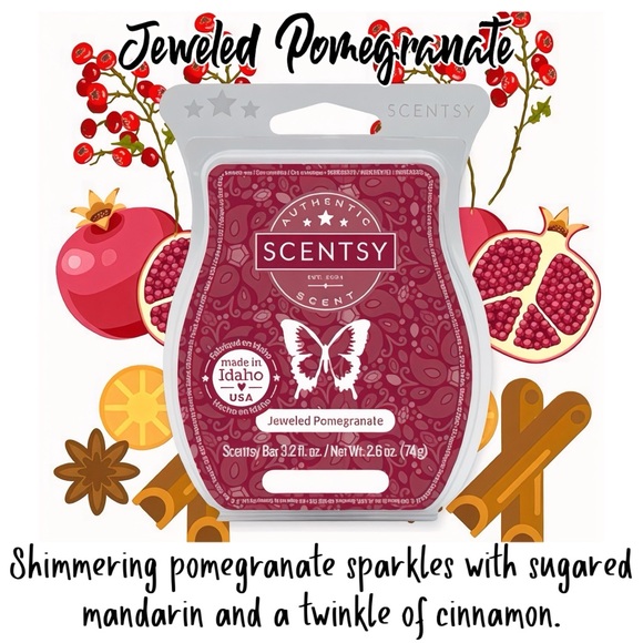 Jeweled Pomegranate - Scentsy Wax Bar - Picture 1 of 3